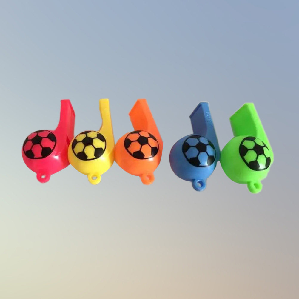 Party Games Entertainer - 12Pcs Creative Football Plastic Whistle Kids