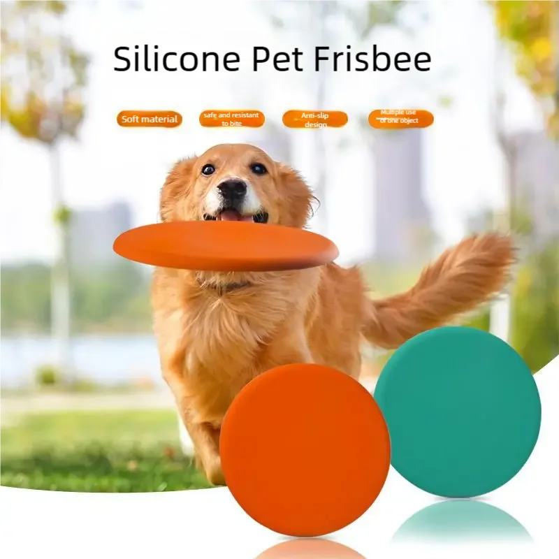 Frisbee Freestyle Disc - Silicone fun pet frisbee dog interactive