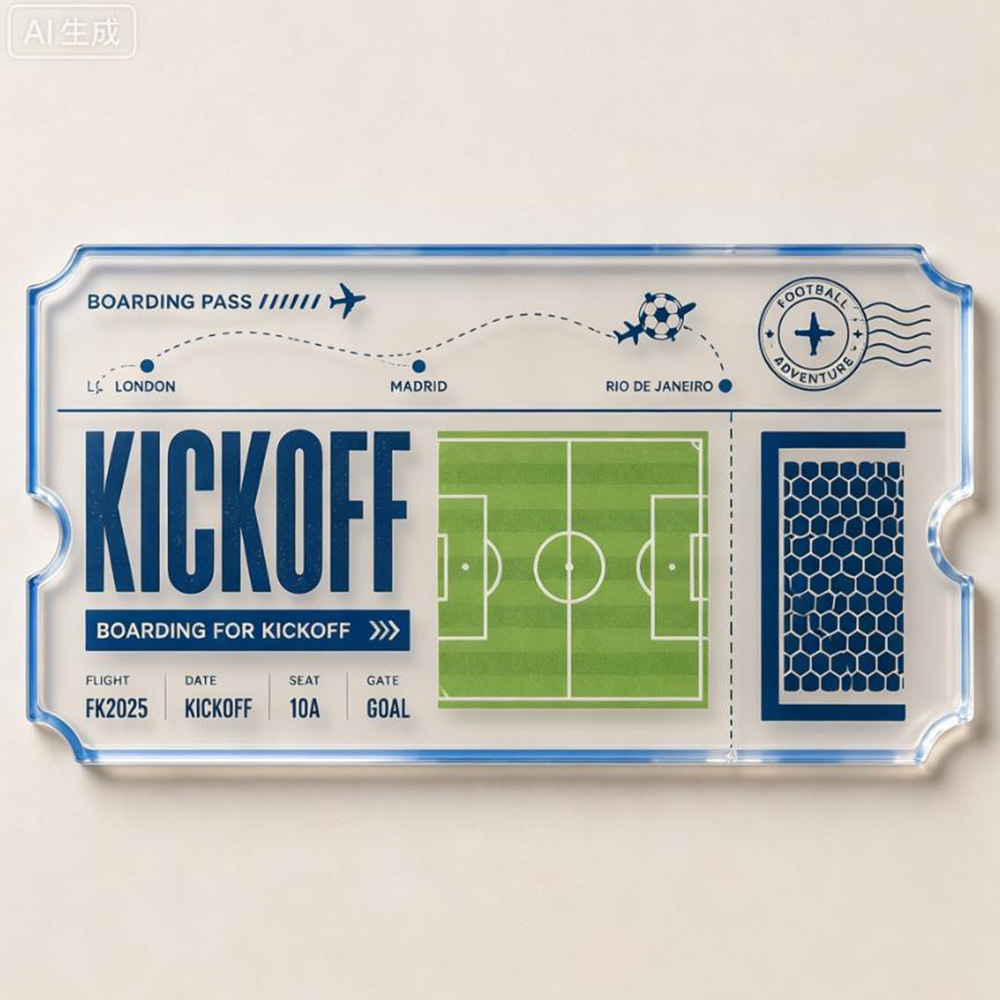 Party Games Game Pass - Soccer Travel Ticket Acrylic Coaster Kickoff