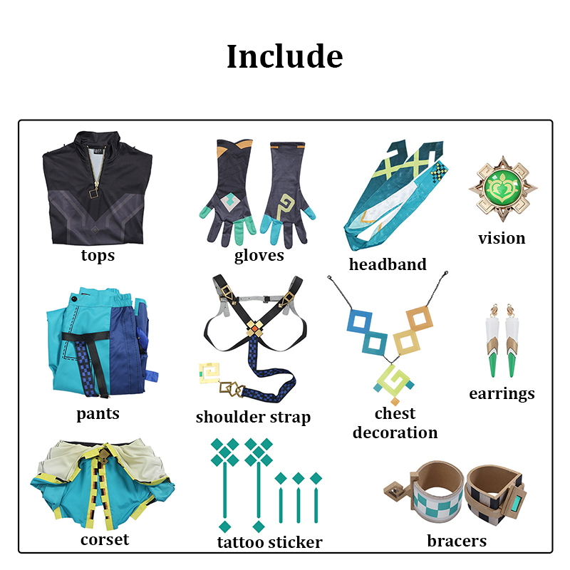 Kinich Cosplay Genshin Impact  - Party Games Kit 评论和价格