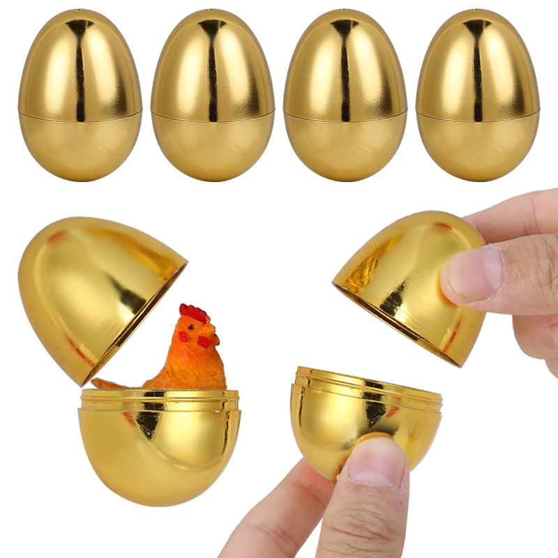 6PCS Golden Easter Eggs Plasti - Party Games Egg 评论和价格