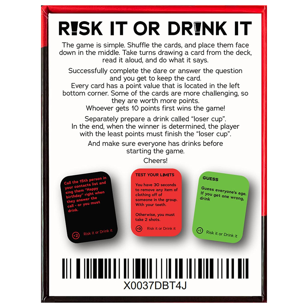 Risk It Or Drink It Fun Party  - Party Games Questions For Adults 评论和价格