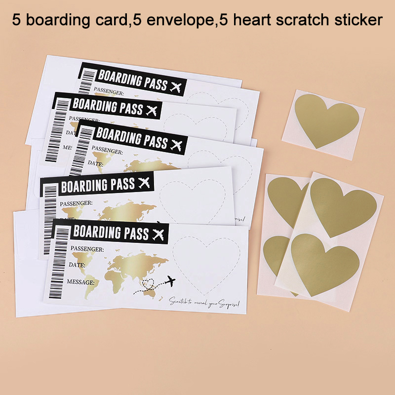 1Set Boarding Pass Scratch Off - Party Games Game Pass 评论和价格