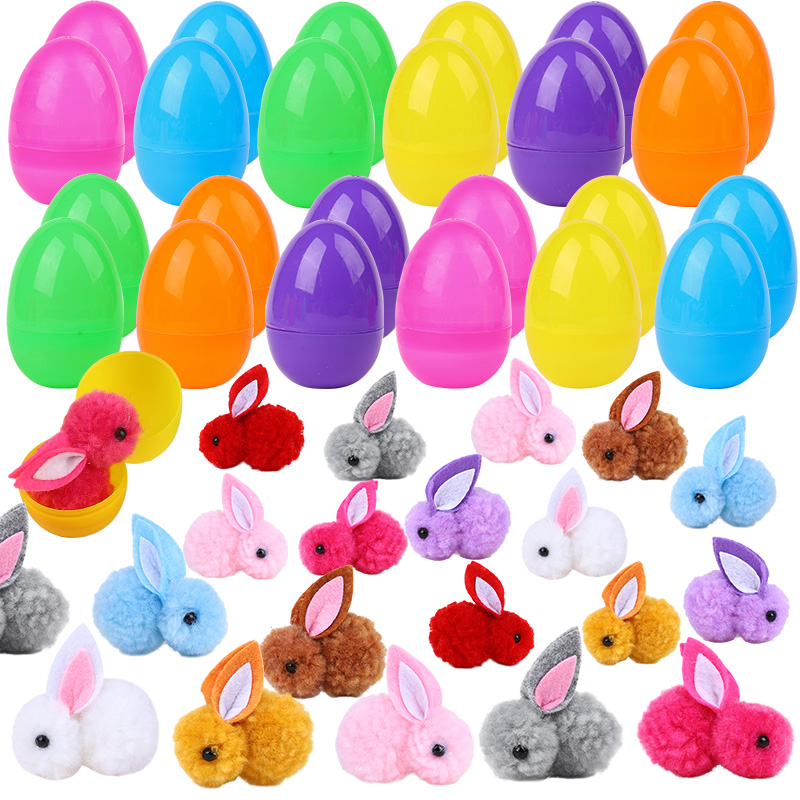24Pcs Cute Easter Egg with Rab - Party Games Egg 评论和价格
