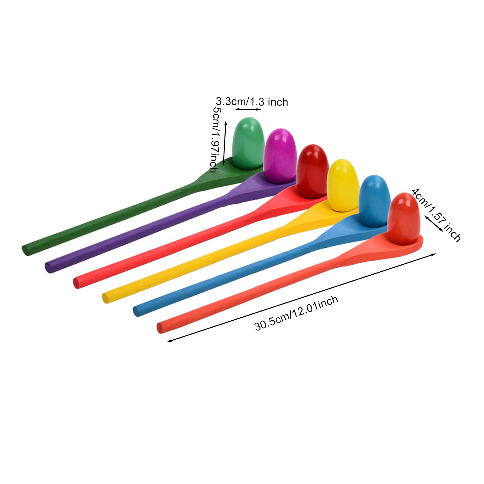 6 Pieces Egg Spoon Race Game H - Party Games Egg 评论和价格